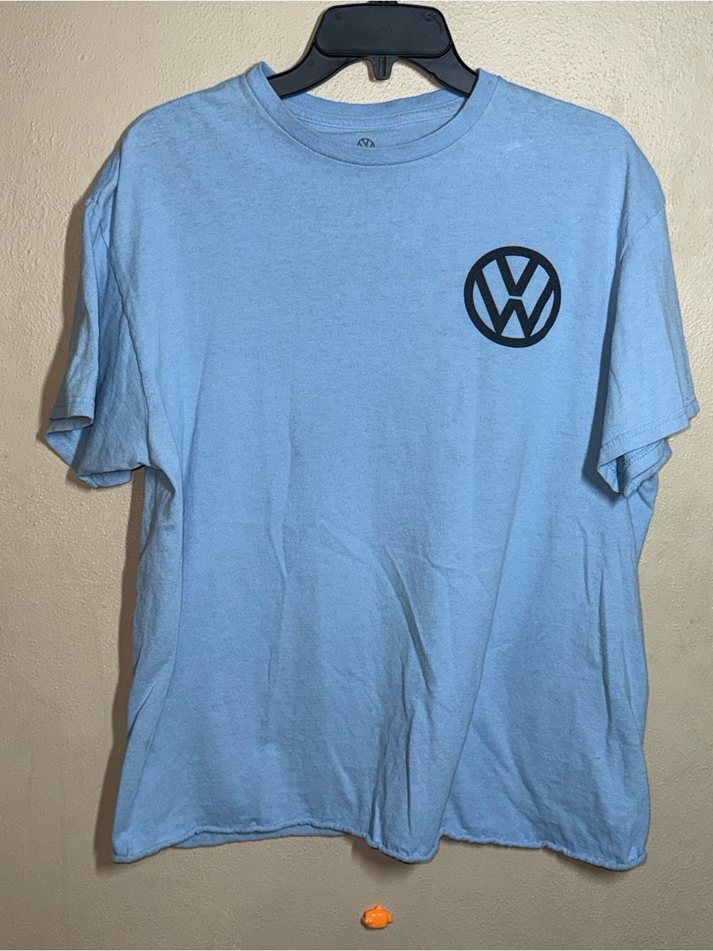 Men’s Volkswagen Light Blue Short-Sleeve Logo T-Shirt Sz Lg